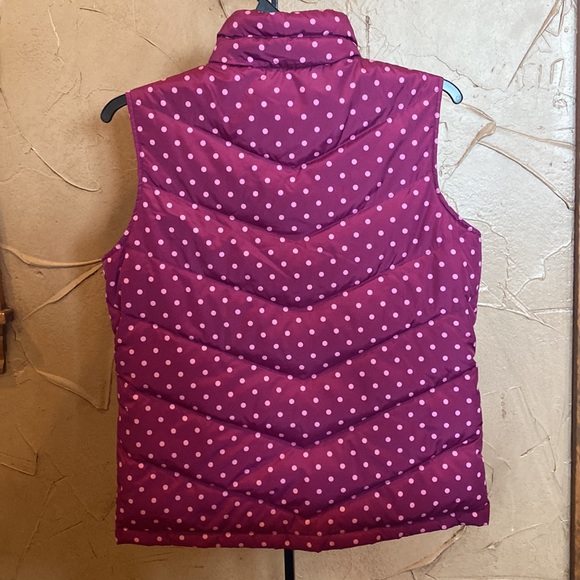 Lands’ End Women’s Small Purple Polka Dot Vest - Picture 2 of 4